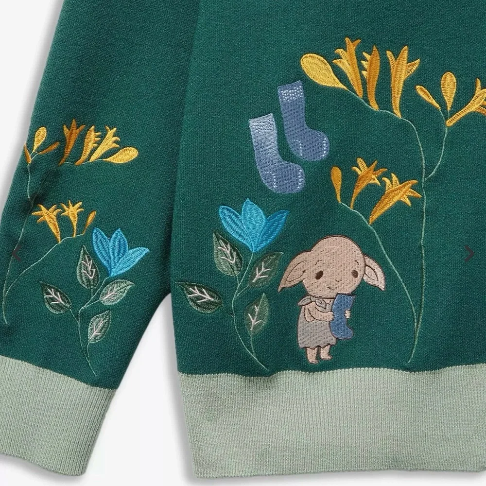 Chic Forest Green Embroidered Cardigan by Alboe - Picture 4 of 6